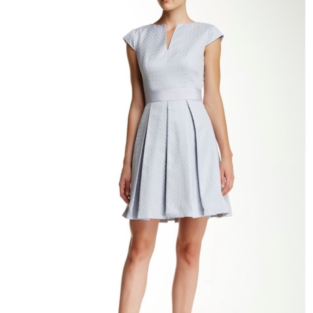 Ted Baker London Denai Silver Jacquard Skirt Dress Size 2/6US